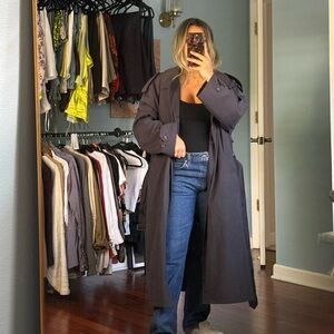 vintage navy trench coat